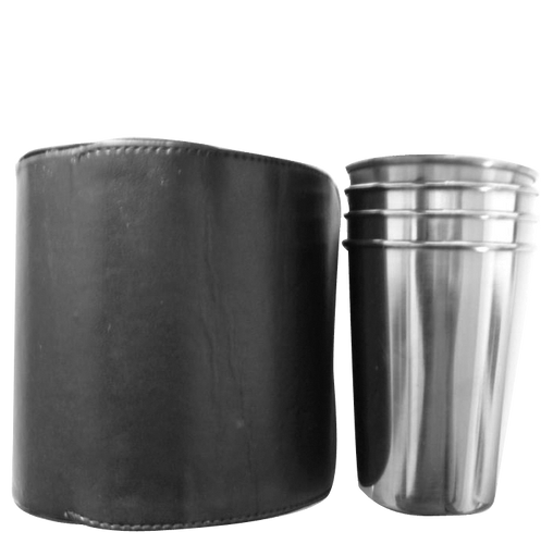 Genzon Water Cup Set in Leather Pouch